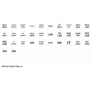 Изображения EXTRON для панели IPI Backlit Button Labels, 33-1344-01