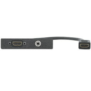 Интерфейс EXTRON AAP. Адаптер 1-местный HDMI (F) - 10"кабель - HDMI (F)+ 3,5 мм аудио, черный, 70-1017-02