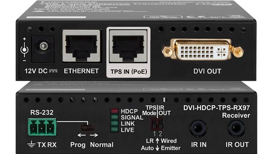 Приемник по витой паре DVI, Ethernet, RS -232, IR, аудио LIGHTWARE DVI-HDCP-TPS-RX97