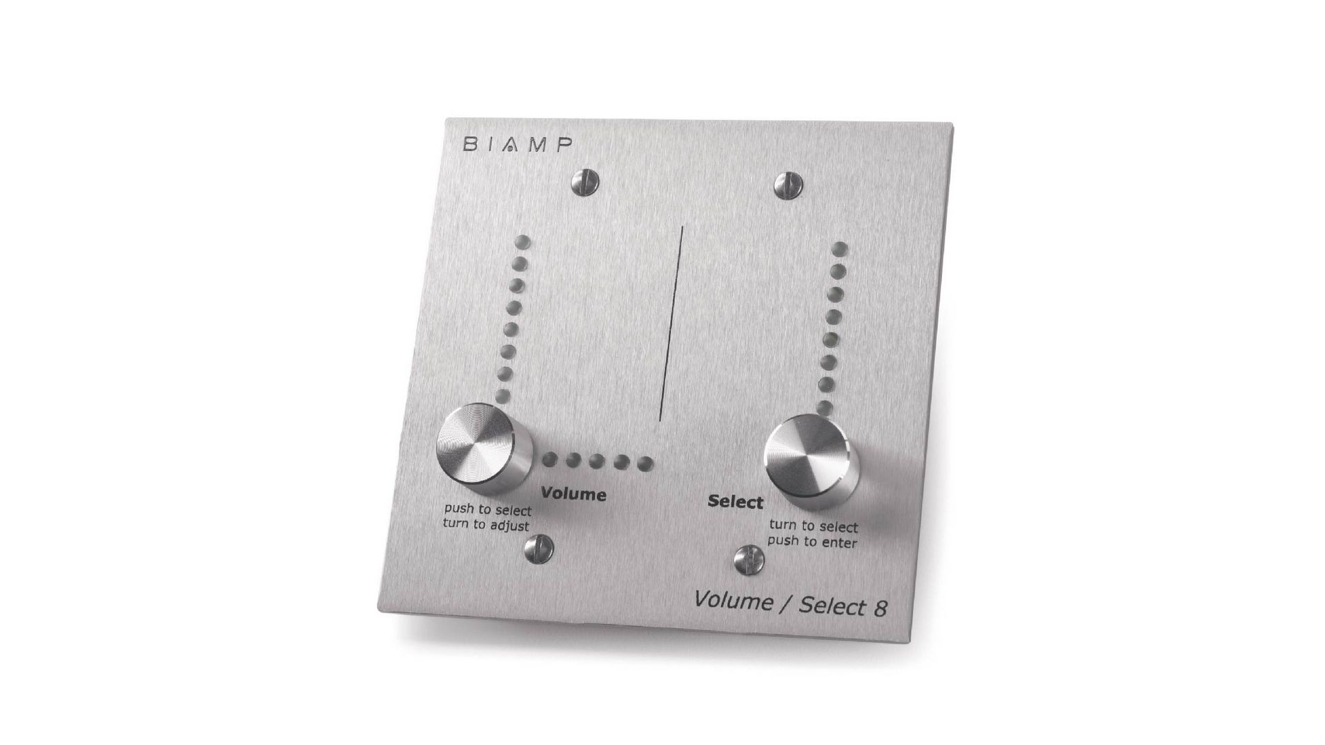Панель селектора каналов и регулятора громкости BIAMP VOLUME/SELECT 8