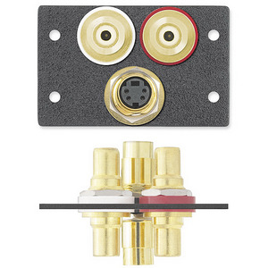 Изображения S-Video (F/F) + 2RCA (F/F), черный, 70-444-12