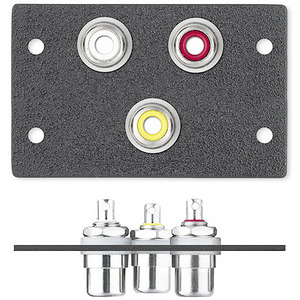 Изображения 3RCA (F) - под пайку, белый, EXTRON, IN9377D, 70-300-22