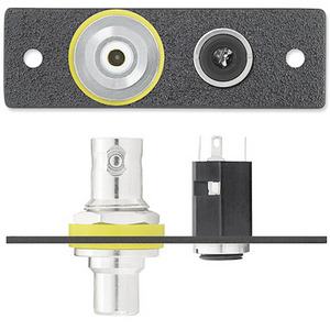 Изображения RCA (F) / BNC (F) + 3.5мм аудио / под пайку, RAL9010, 70-436-51