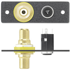 Изображения RCA (F/F) + 3.5мм аудио / под пайку, белый, 70-437-21