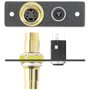 Изображения S-Video (F/F) + 3.5mm аудио / под пайку, черный, 70-438-11