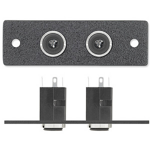 Изображения 2 х 3.5мм аудио стерео / под пайку, черный, IN9355, 70-293-14