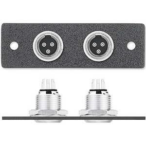 Изображения 2 х XLR 3-pin (M) / под пайку, черный, IN9451, 70-297-13