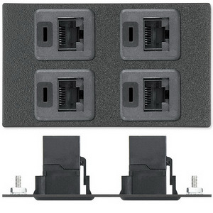 Изображения 4RJ-45 (F/F), RAL9010, EXTRON, 70-452-51