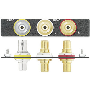 Изображения RCA (F) / BNC (F) + 2RCA (F/F), RAL9010 с грав., EXTRON, 70-109-93