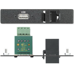 Интерфейс EXTRON AAP. Адаптер 1-местный USB A (F) / винт + RJ-45 (F/F), черный, 70-610-02