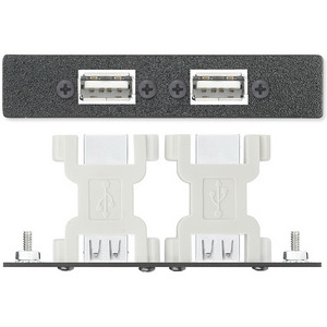 Изображения 2 х USB A (F) / USB B (F), черный, 70-382-11