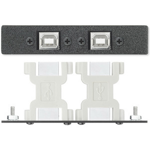 Изображения 2 х USB B (F/F), RAL9010, 70-456-51