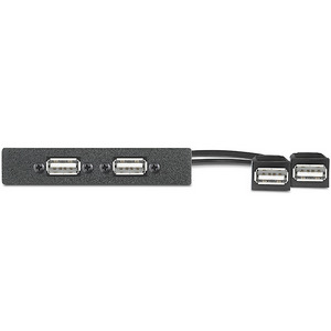 Интерфейс EXTRON AAP. Адаптер 1-местный 2 х USB A (F) - 10"кабель - 2 х USB A (F), белый, 70-454-13