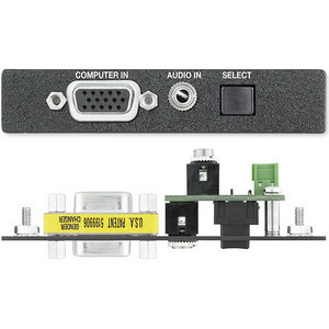 Интерфейс EXTRON AAP. Панель 1-местная дистанционного подключения HD15(F/F)+3.5мм аудио (F/F), черная, 70-162-11