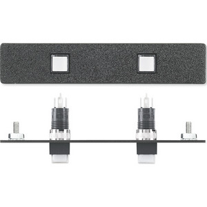 Изображения : 2 х выключатель двухходовой со светодиодом / пайка, белая, 70-613-03