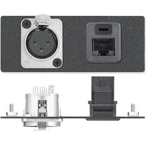 Изображения XLR 3-pin (F) / пайка + RJ-45 (F/F), RAL9010, EXTRON, 70-103-56