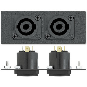 Изображения 2 х Neutrik Speakon (M) / пайка, RAL9010, EXTRON, 70-449-52