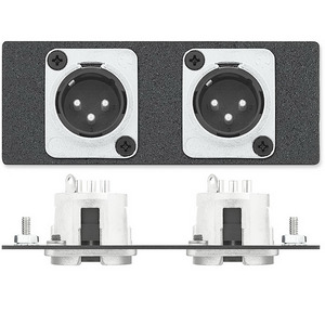 Изображения 2 x XLR 3-pin (F) / пайка, RAL9010, EXTRON, 70-103-57