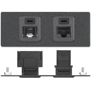 Изображения RJ-11 (F) / Terminal Post + RJ-45 (F/F), белый, 70-100-22