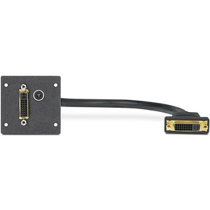 Изображения DVI-I(F) - 10"кабель - DVI-I(F) + 3.5мм аудио / пайка, RAL9010, 70-717-05