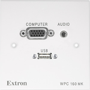 Изображения EXTRON HD15(F)/винт+3.5мм аудио(F)/винт+USB/винт, белый, EXTRON, WPC 160 MK, 70-716-01