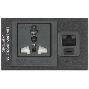 Изображения универсальная + RJ-11/RJ-45 (F/F), 3-местная, белая, AC Net AAP,70-658-03