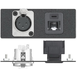 Изображения XLR 3-pin (F) / пайка + RJ-11 (F) / монтажный блок, серый, EXTRON, 70-103-05