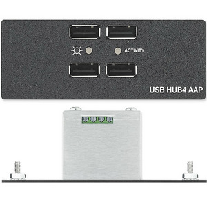 Интерфейс EXTRON AAP. Хаб USB 4-портовый 2-местный USB HUB4 AAP (черный), 60-1031-12