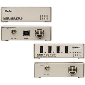 Комплект для передачи по оптике USB GEFEN EXT-USB-400FON
