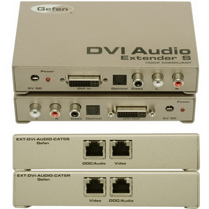 Комплект передачи по витой паре DVI и аудио GEFEN EXT-DVI-AUDIO-CAT5