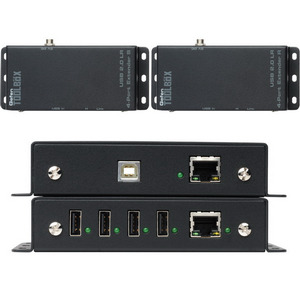 Комплект передачи по витой паре USB GEFEN GTB-USB2.0-4LR-BLK (черный)