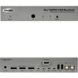 Коммутатор DisplayPort+аудио+USB 2x1 GEFEN EXT-DPKVM-241