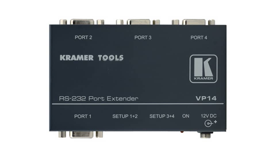 Двунаправленный расширитель интерфейса RS-232 с 4 одинаковыми портами RS-232 KRAMER VP-14