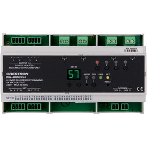 Модуль управления освещением 4-канальный с диммированием CRESTRON DIN-4DIMFLV4