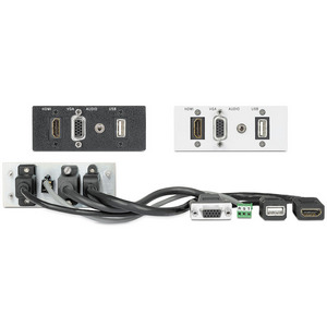 Интерфейс EXTRON AAP. Адаптер 2-местный HDMI, VGA, Audio, USB, белый, 70-1076-03