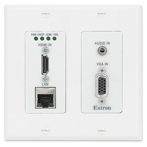 Передатчик HDMI, VGA, аудио, RS-232, ИК и Ethernet по витой паре EXTRON XTP T UWP 202 4K белый, 60-1529-13