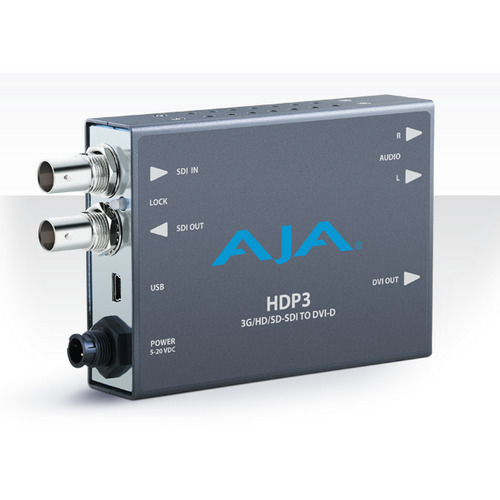 Конвертер SD/HD/3G-SDI в DVI-D и стерео аудио AJA HDP3