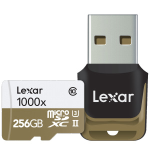 Изображения LEXAR 256GB Professional 1000x microSDXC UHS-II с USB 3.0 Card Reader, LSDMI256CBNL100