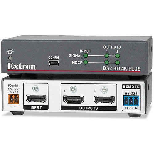 Усилитель-распределитель HDMI 1:2 EXTRON DA2 HD 4K PLUS, 60-1607-01