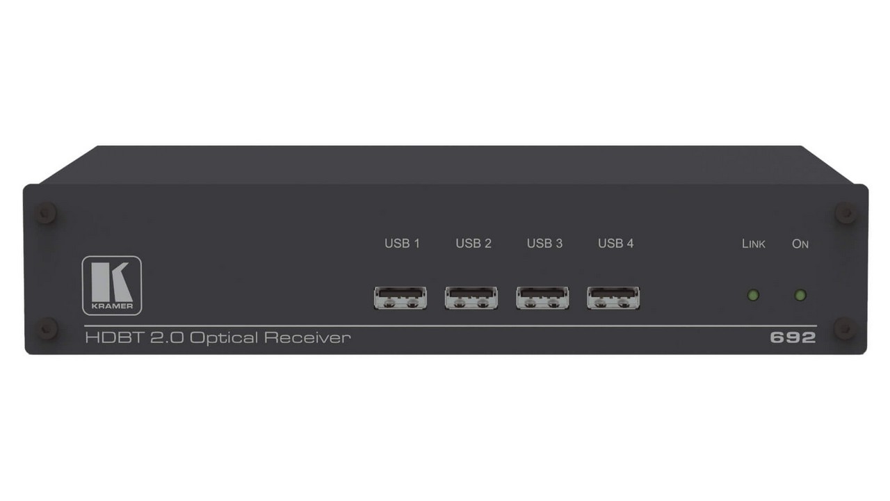 Приемник по оптике HDMI+аудио+RS232+IR+USB+Ethernet KRAMER 692