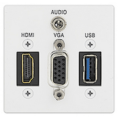 Панель Flex55 для HDMI, VGA, аудио и USB 3.2 Gen 1 EXTRON Flex55 SuperPlate 103, цвет белый, 70-1239-03
