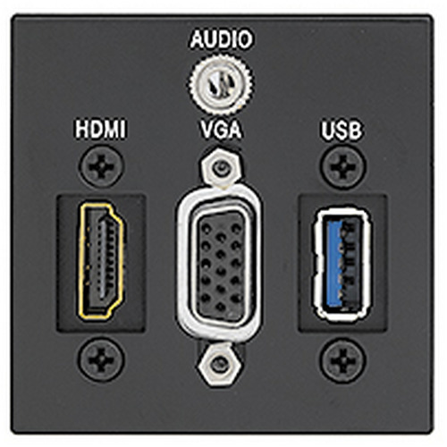 Панель Flex55 для HDMI, VGA, аудио и USB 3.2 Gen 1 EXTRON Flex55 SuperPlate 103, цвет черный, 70-1239-02