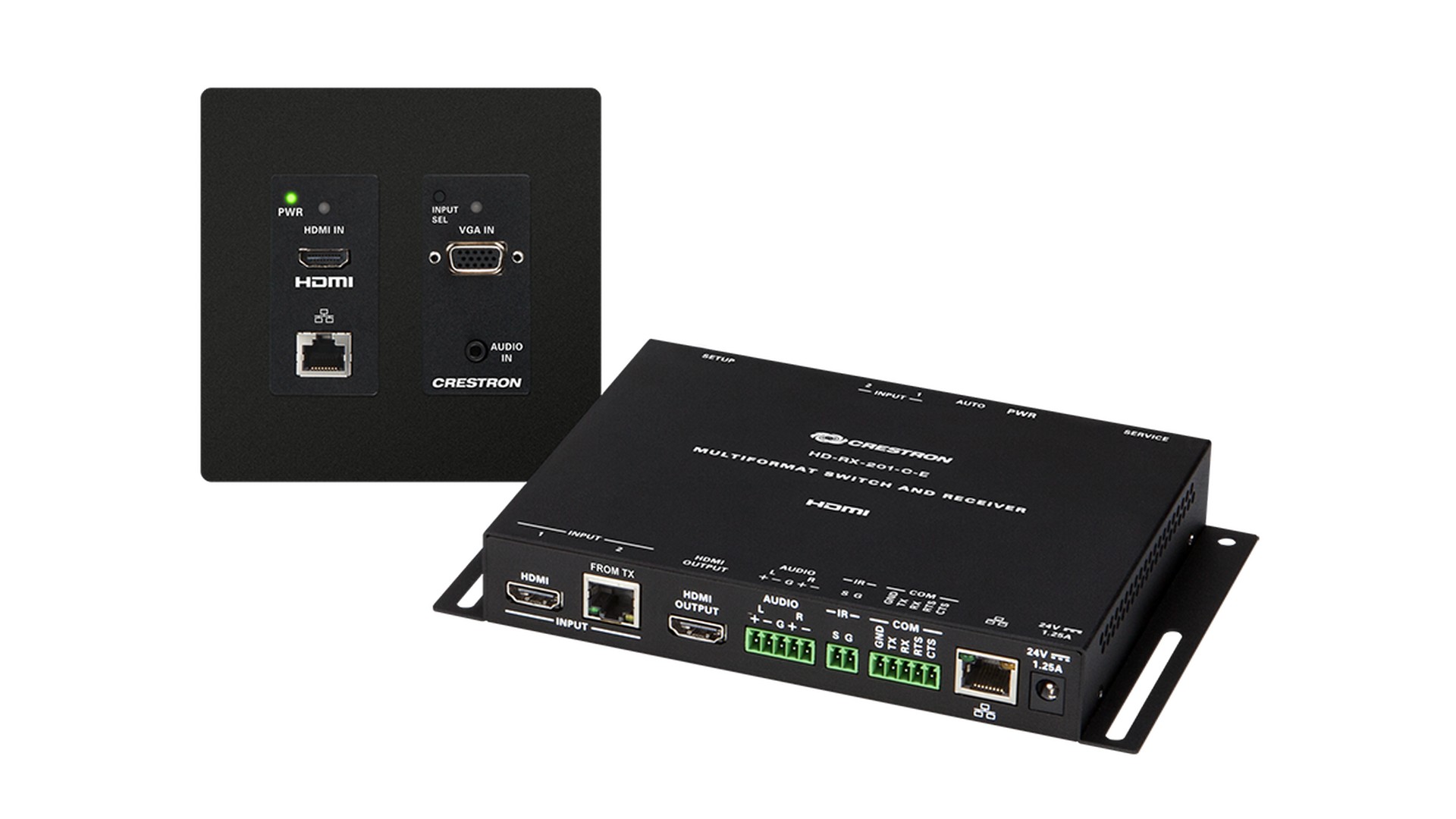 Комплект передачи по витой паре HDMI, аудио CRESTRON HD-MD-300-C-E-B