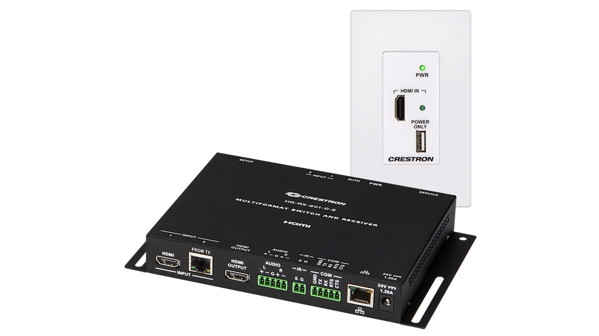 Комплект передачи по витой паре HDMI CRESTRON HD-MD-200-C-1G-E-W