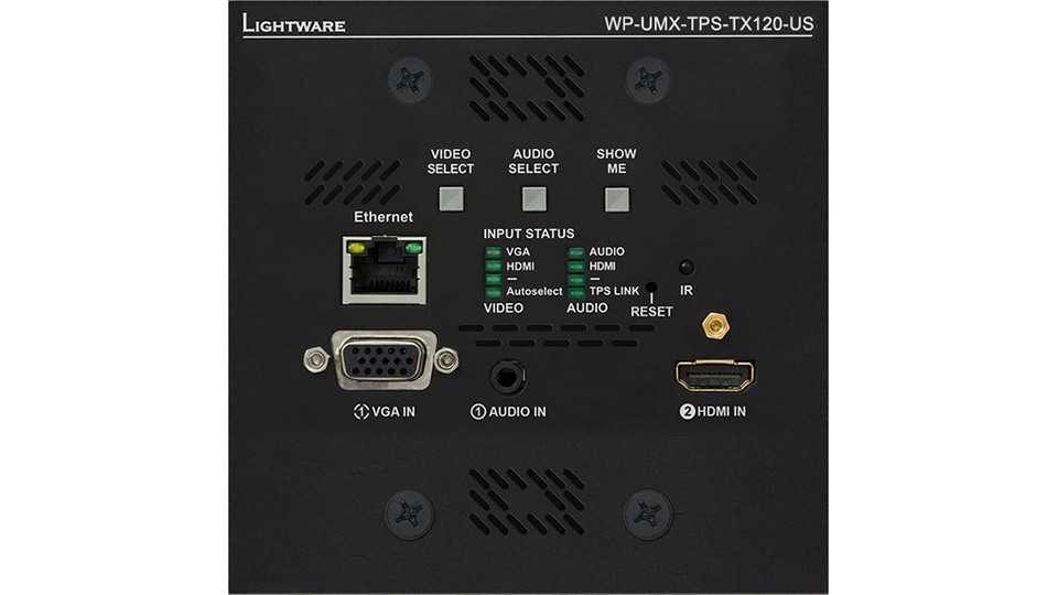 Передатчик по витой паре HDMI, VGA, Ethernet, RS -232, ИК, аудио LIGHTWARE WP-UMX-TPS-TX120-US Black