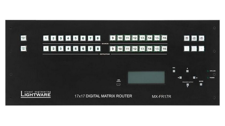 Шасси матричного коммутатора LIGHTWARE MX-FR17R