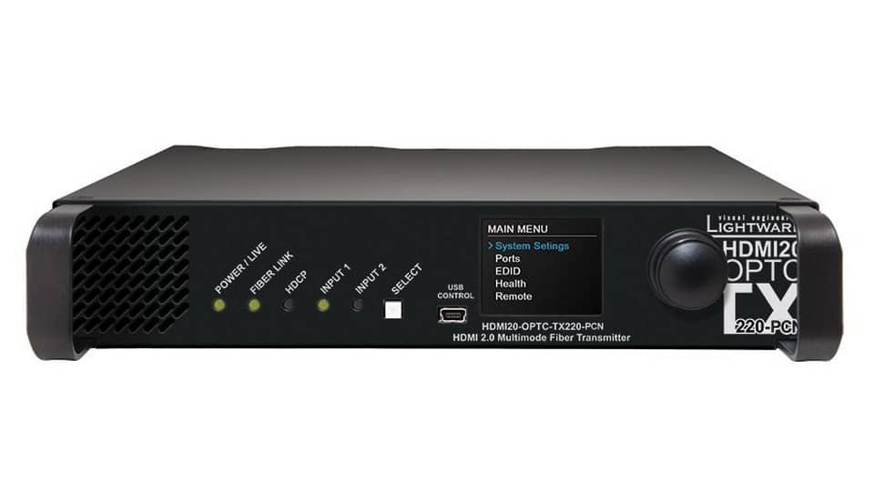 Передатчик по оптике HDMI+RS232+Ethernet LIGHTWARE HDMI20-OPTC-TX220-PCN
