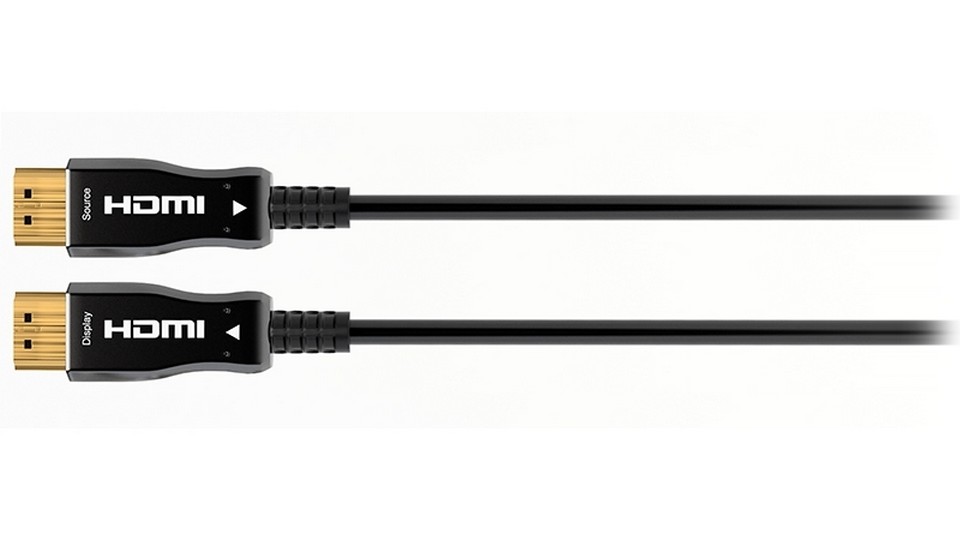 Кабель HDMI (вилка-вилка) гибридный 10м QTEX HFOC-100A-10
