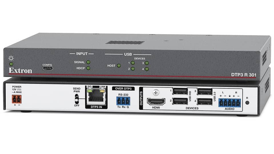 Приемник по витой паре HDMI, USB, RS -232, аудио EXTRON DTP3 R 301, 60-1773-53