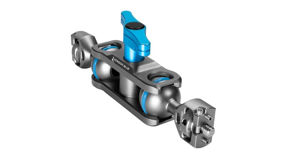 Изображения KONDOR BLUE 5.5" Cine Magic Arm with Double Ball Heads (1/4"-20, Space Gray),-